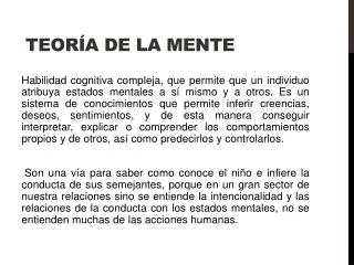 teor a de la mente