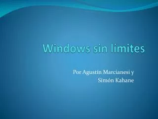 windows sin l mites