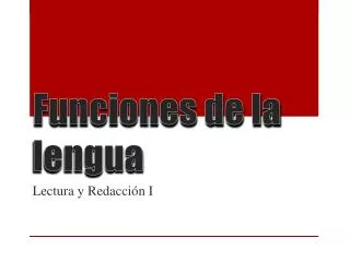 funciones de la lengua