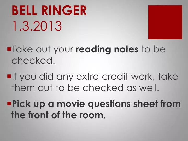 bell ringer 1 3 2013