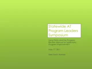 statewide at program leaders symposium