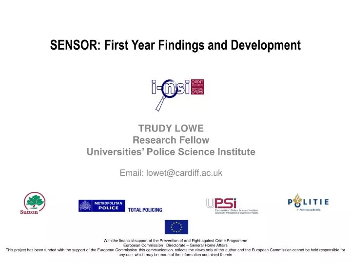 sensor first year findings and development