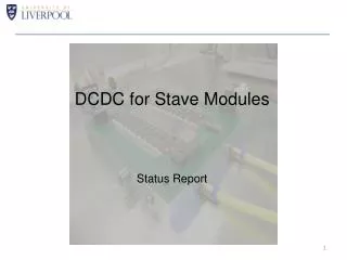 DCDC for Stave Modules Status Report