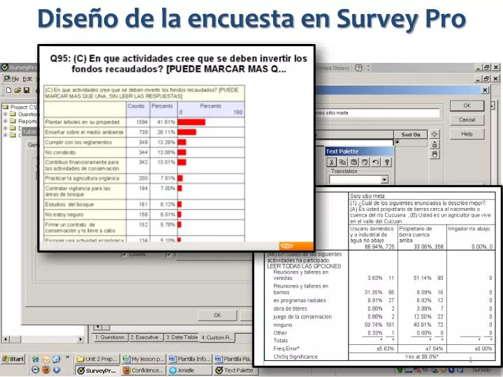 dise o de la encuesta en survey pro