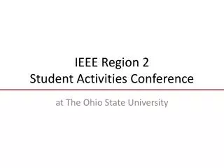 IEEE Region 2 Student Activities Conference