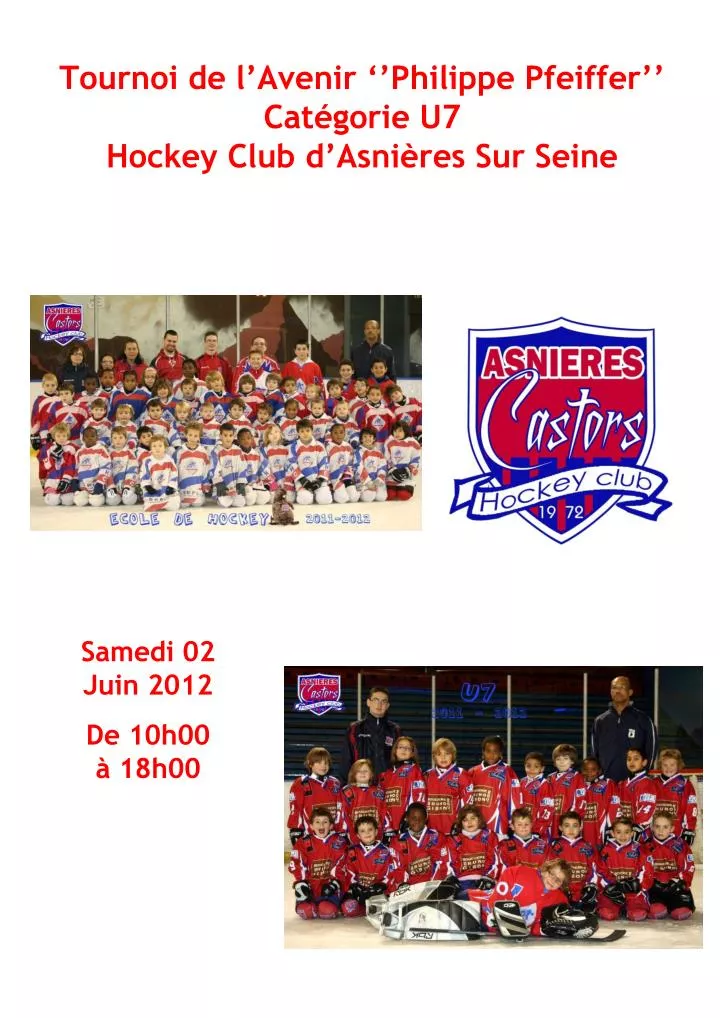 tournoi de l avenir philippe pfeiffer cat gorie u7 hockey club d asni res sur seine