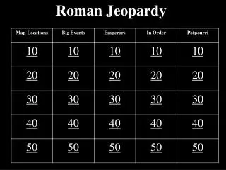Roman Jeopardy