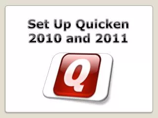 Set Up Quicken 2010 and 2011