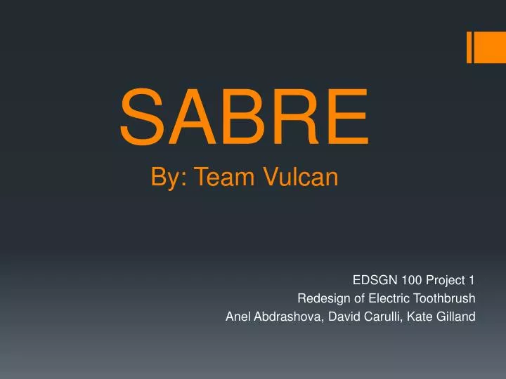 sabre by team vulcan