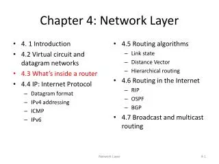 Chapter 4: Network Layer