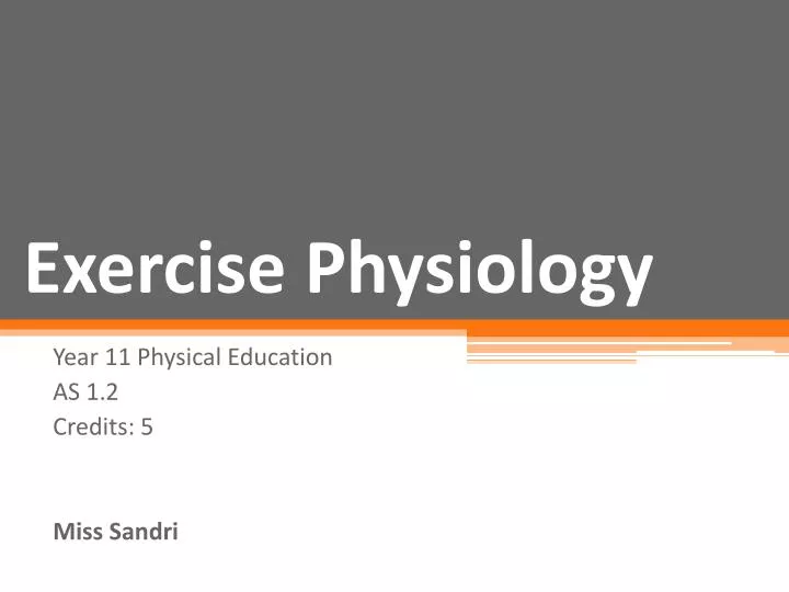 exercise physiology