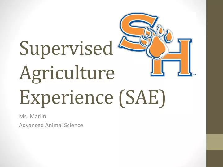 supervised agriculture experience sae