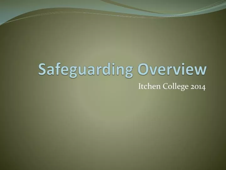 safeguarding overview