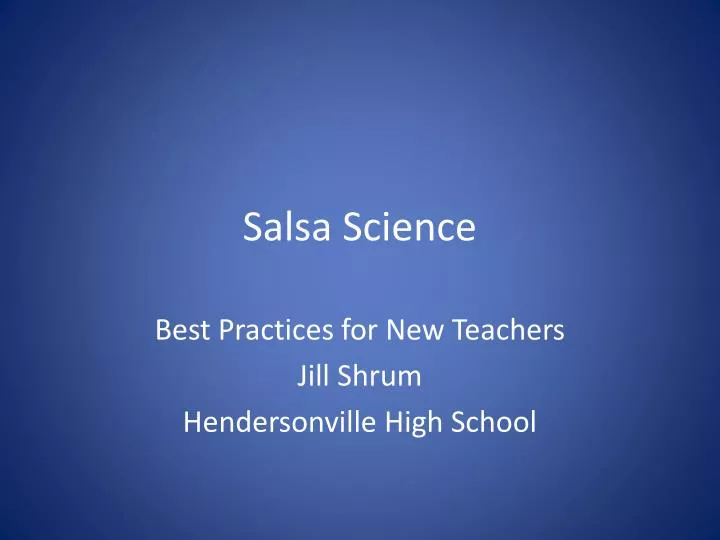 salsa science