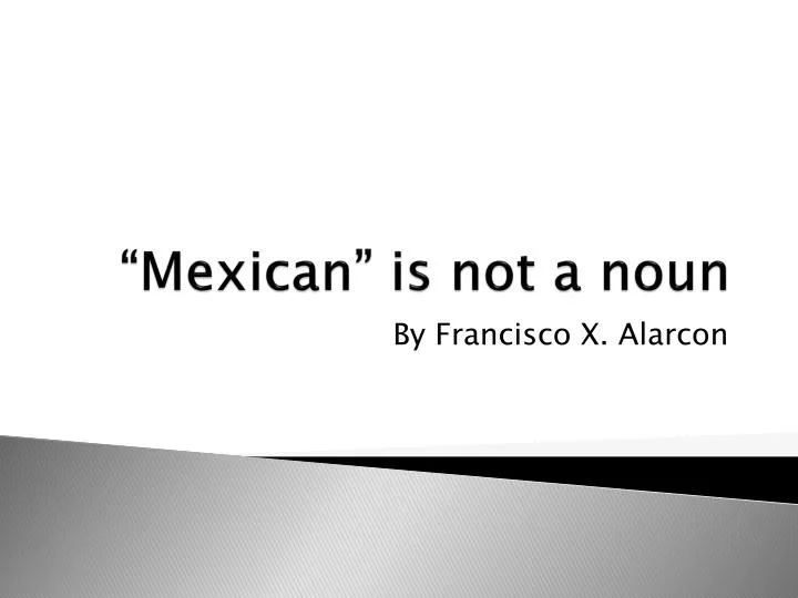 mexican is not a noun