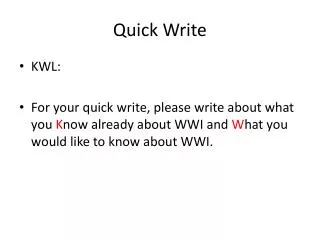 quick write