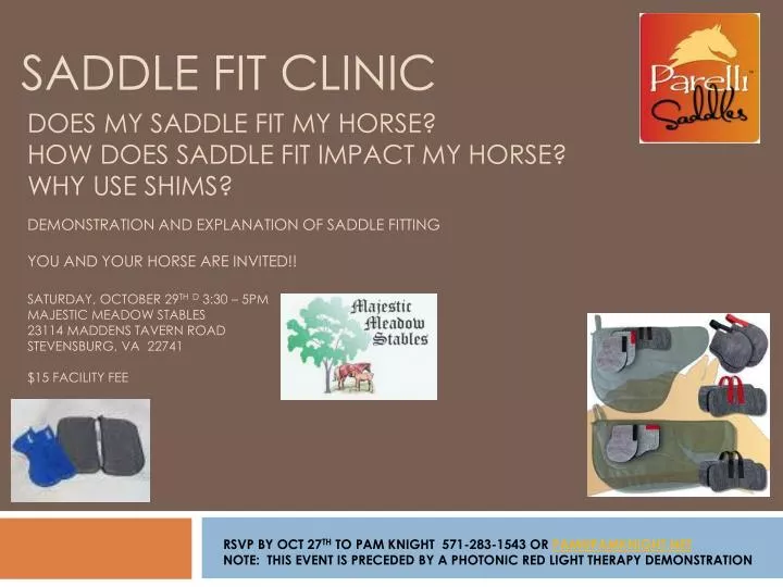 saddle fit clinic