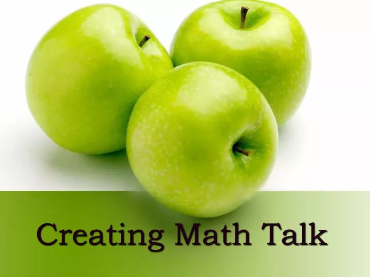creating math talk