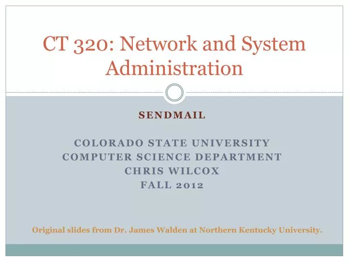 ct 320 network and system administration