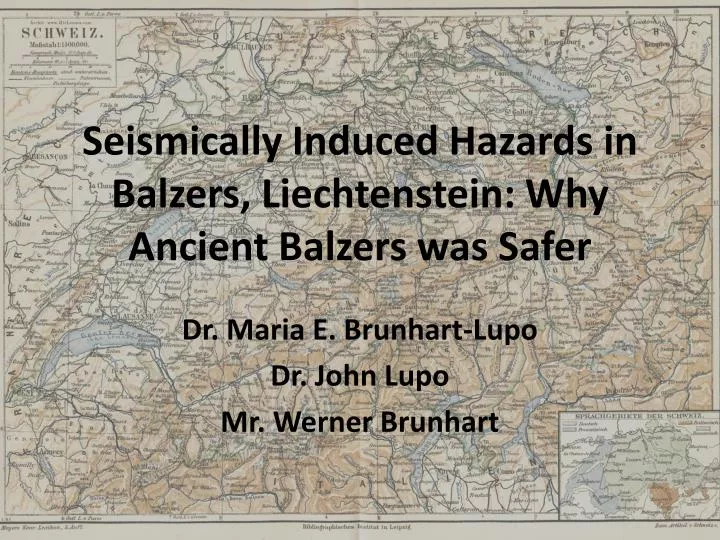 seismically induced hazards in balzers liechtenstein why ancient balzers was safer