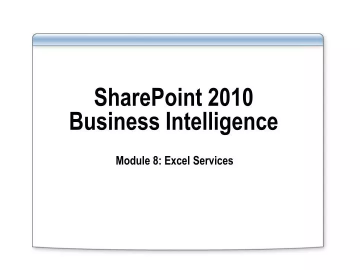 sharepoint 2010 business intelligence
