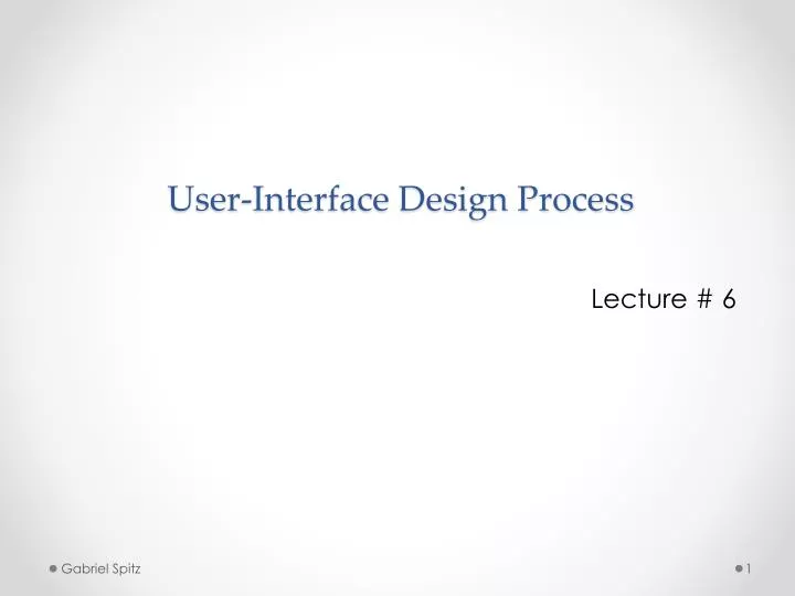 user interface design process