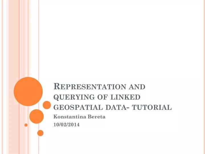 representation and querying of linked geospatial data tutorial