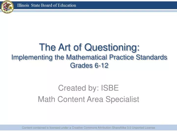 the art of questioning implementing the mathematical practice standards grades 6 12