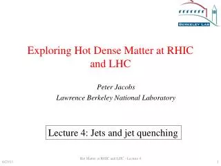 Exploring Hot Dense Matter at RHIC and LHC