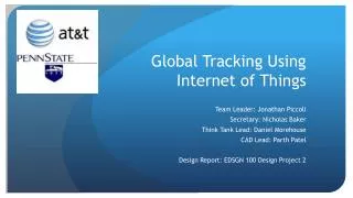 Global Tracking Using Internet of Things