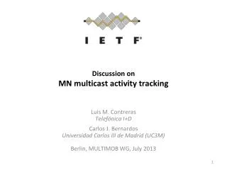 Discussion on MN multicast activity tracking
