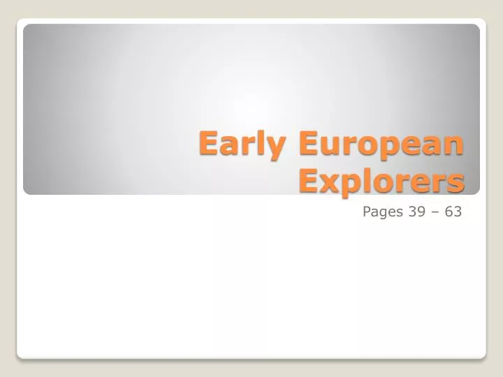 early european explorers