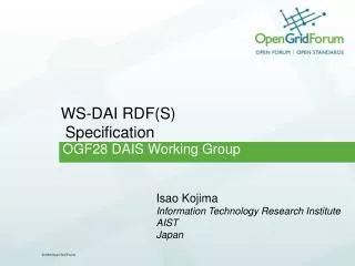 WS-DAI RDF(S) Specification