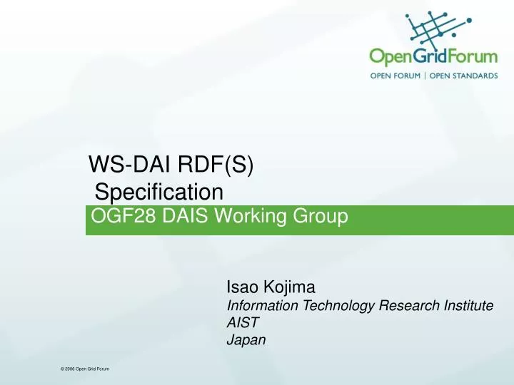 ws dai rdf s specification