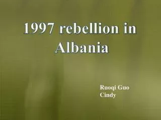 1997 rebellion in Albania