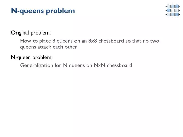 n queens problem