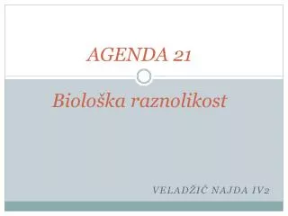 agenda 21 biolo ka raznolikost