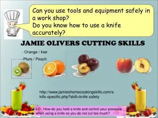JAMIE OLIVERS CUTTING SKILLS - Orange / kiwi Plum / Peach