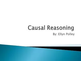 Causal Reasoning