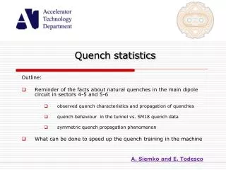 Quench statistics