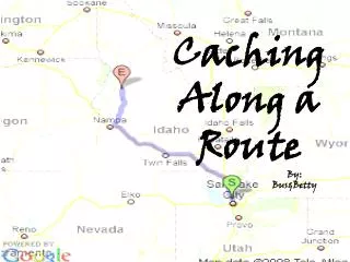 Caching Along a Route