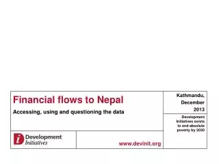 Financial flows to Nepal