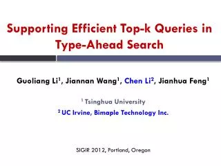 Supporting Efficient Top-k Queries in Type-A h ead Search