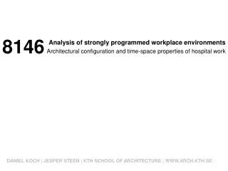 Analysis of strongly programmed workplace environments
