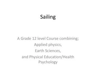 sailing
