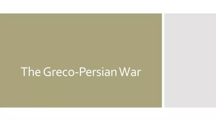 the greco persian war