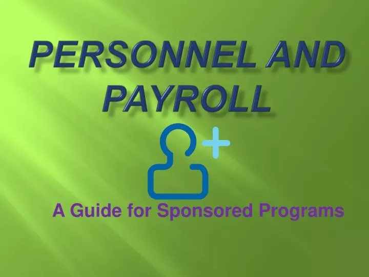 personnel and payroll