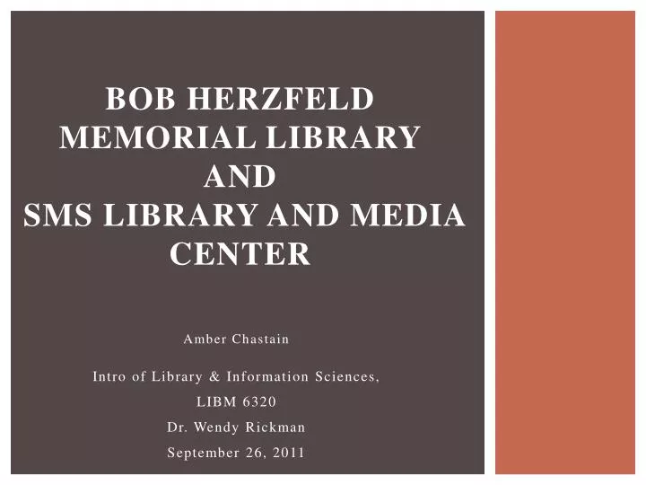 bob herzfeld memorial library and sms library and media center