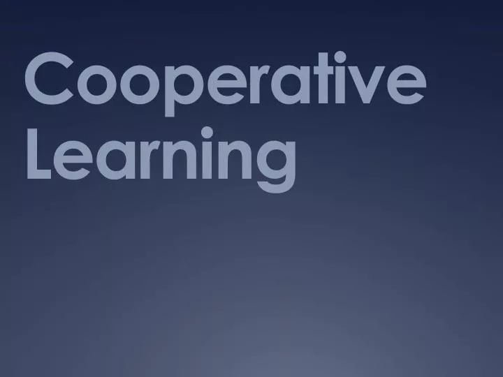 cooperative learning