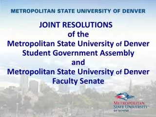 Two Resolutions from the Two Largest Constituent Groups on Campus